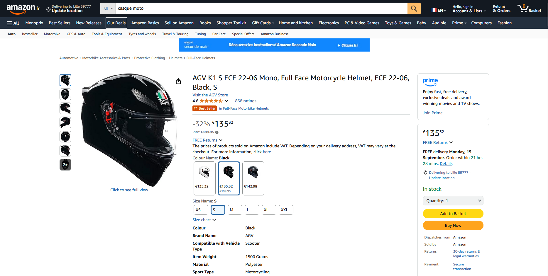 Aperçu du site Amazon